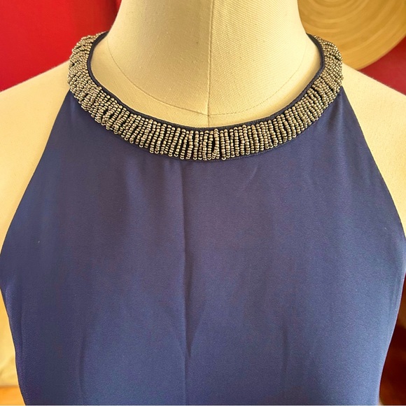 EUC Astr Asymmetrical Tank Top/Blouse Sheer Lined Beaded Neck Line Size M - Picture 5 of 15